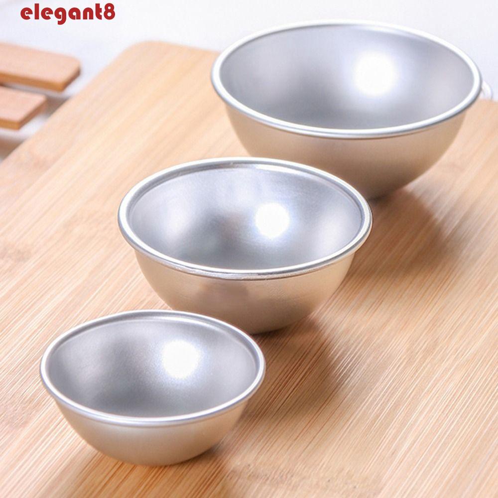 Set 10 Khuôn Làm Bánh Hình Bán Cầu Bằng Hợp Kim Nhôm Cao Cấp Tiện Dụng