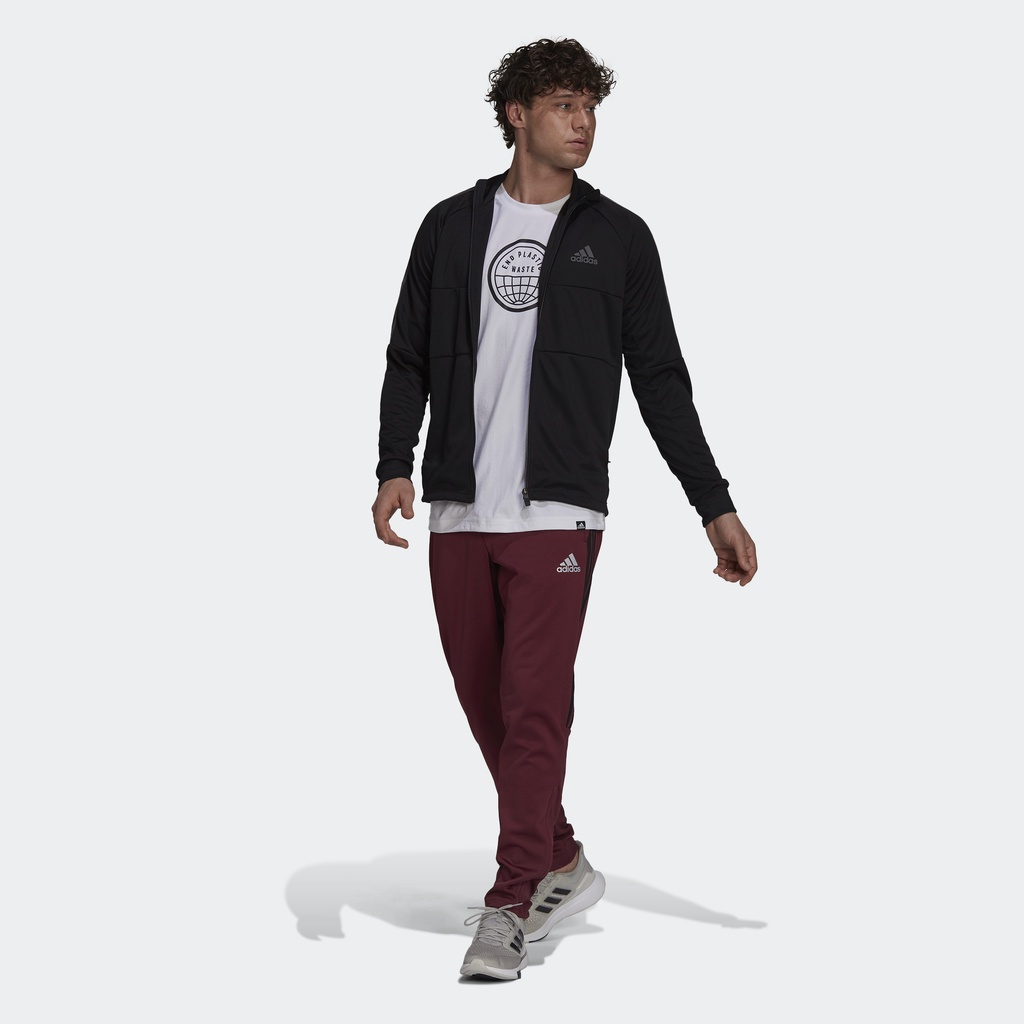 Adidas Bóng đá Track Jacket Ôm 3 Sọc Sereno Cut AEROREADY Nam Đen GT8803