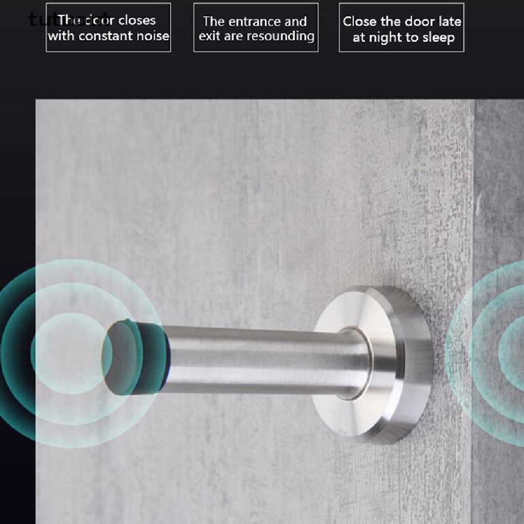 Dụng Cụ Chặn Cửa Bằng Cao Su Và Inox Chịu Được Sức Nặng Không Cần Khoan Tiện Dụng Cho Nhà Tắm