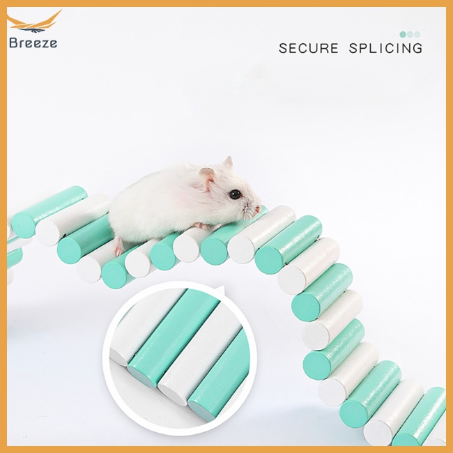 Thang Gỗ Tự Nhiên Tập Thể Dục Cho Chuột Hamster Với 2 Móc Cố Định