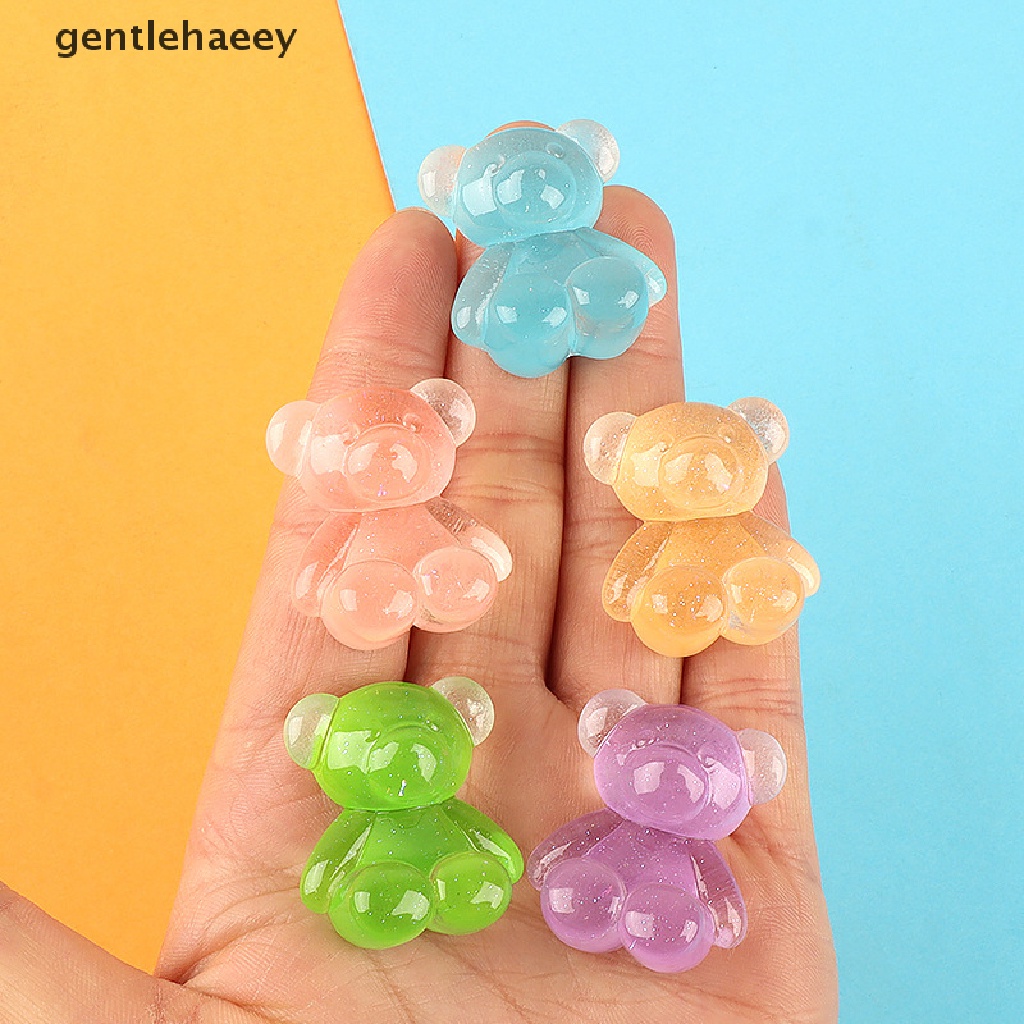 Bộ 5 Mặt Vòng cổ Hình Gấu Bằng Nhựa Phát Quang Độc Đáo