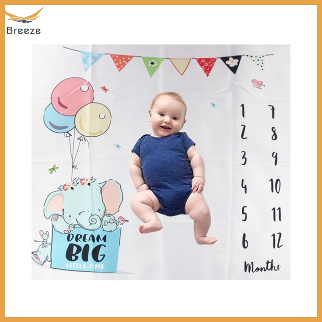 Tấm Thảm Trải Chụp Hình Đánh Dấu Cột Mốc Phát Triển Theo Tháng Cho Em Bé