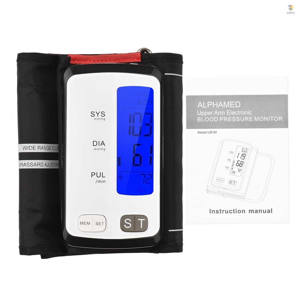 Máy Đo Huyết Áp Điện Tử Thông Minh BT Cánh Tay Trên Tự Động Màn Hình LCD 3.2-Inch Thiết Kế Một Mảnh BP Sử Dụng Tại Nhà Với Vòng Tay 6.7-16.5 Inch