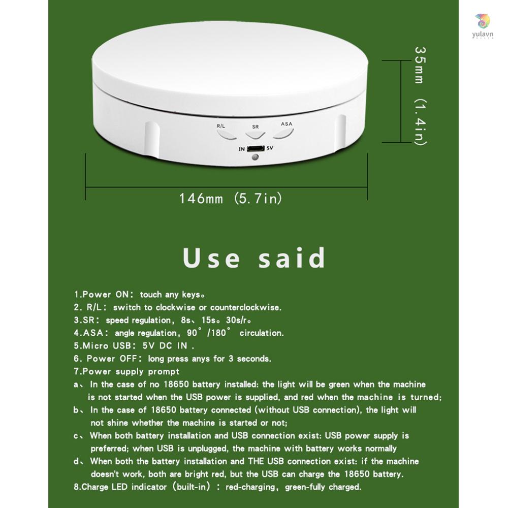 Áo Thun Tay Ngắn Xoay 360 Độ In Hình yula yula Dễ Thương° Giá Đỡ Trưng Bày Trang Sức Có Thể Xoay Điện Sạc USB 3 Tốc Độ