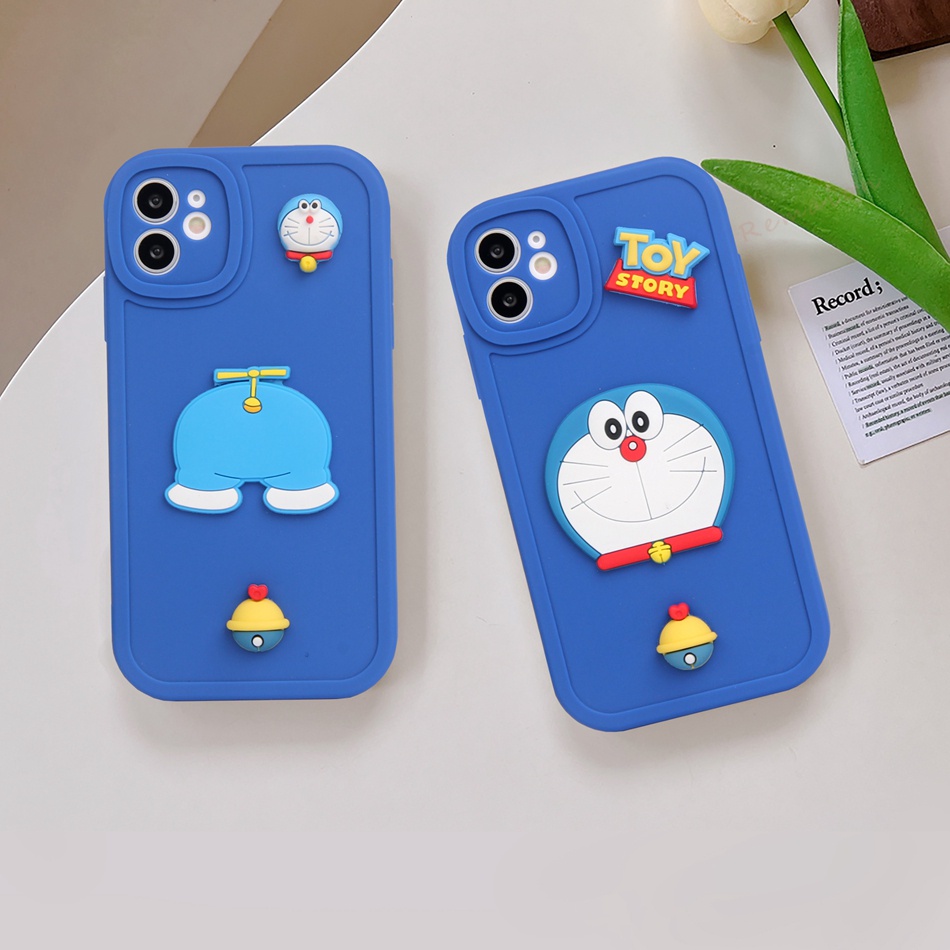 Ốp Điện Thoại Silicone Hoạt Hình Doraemon Cho iPhone 11 12 13 14 Pro MAX + Mini X XR XS MAX 6 S 7 8 + SE 2020 11Pro 12pro 13Pro