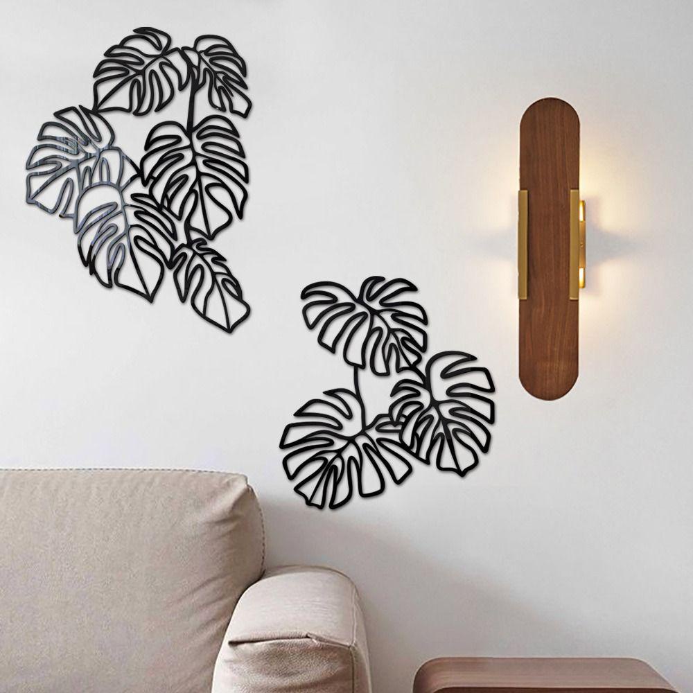 1 Bộ Sticker Dán Tường Bằng Acrylic Hình Lá Rùa 3D DIY Dành Cho Trang Trí Nhà Cửa