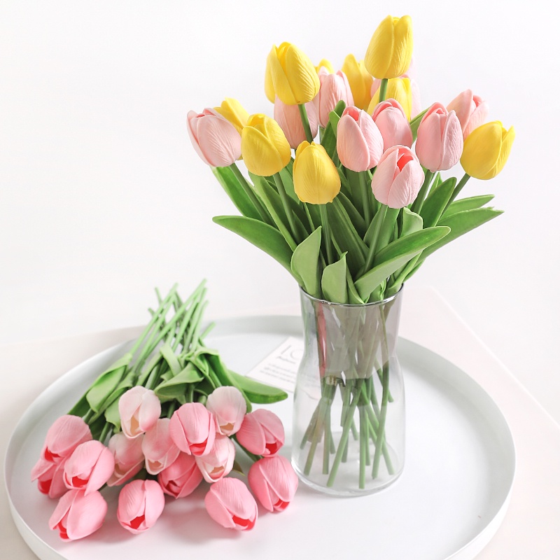 Bó Hoa Tulip Nhân Tạo Bằng PE Trang Trí Nhà Cửa / Sân Vườn / Tiệc Cưới