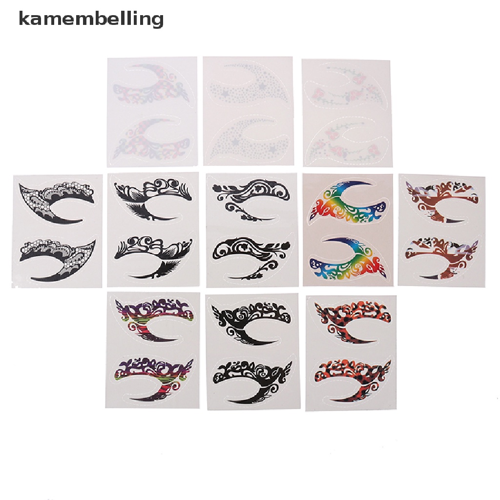 Kamembelling Hình Xăm Dán Mặt Và Mắt Họa Tiết Halloween Độc Đáo