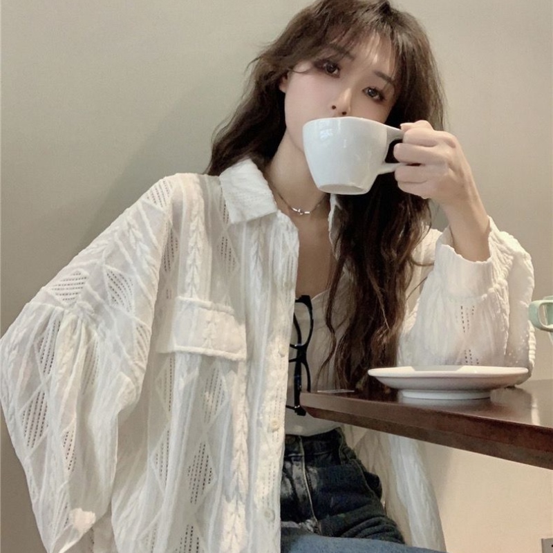 COZOK Áo Sơ Mi Dài Tay Họa Tiết Hoa Thời Trang Cho Nữ