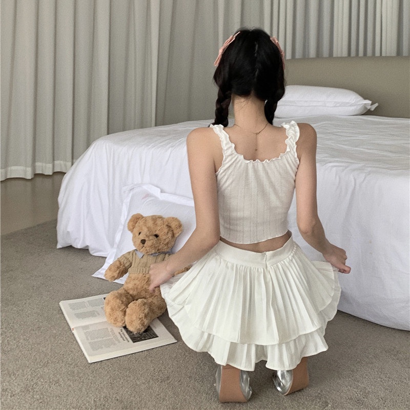 Áo Hai Dây Dáng Ôm In Họa Tiết Thiên Thần Ngọt Ngào Xinh Xắn Cho Nữ