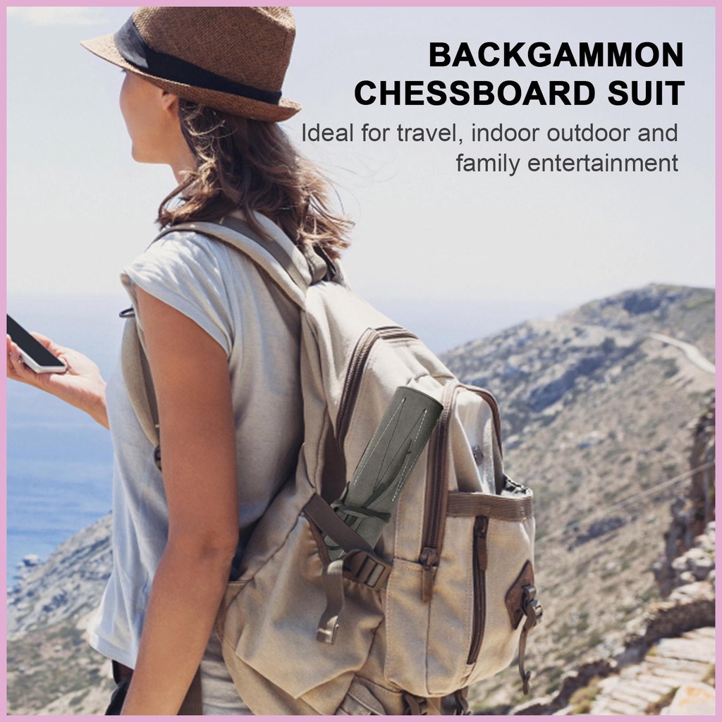 Bộ Trò Chơi Backgammon Gấp Gọn Cầm Tay Cổ Điển Cho Sinh Nhật shinvn