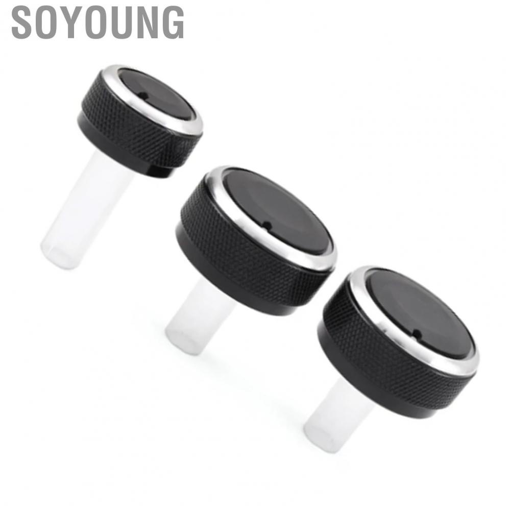 Soyoung Air Conditioning Knob  AC Control Long Lasting High Strength Aluminium Alloy for Autos