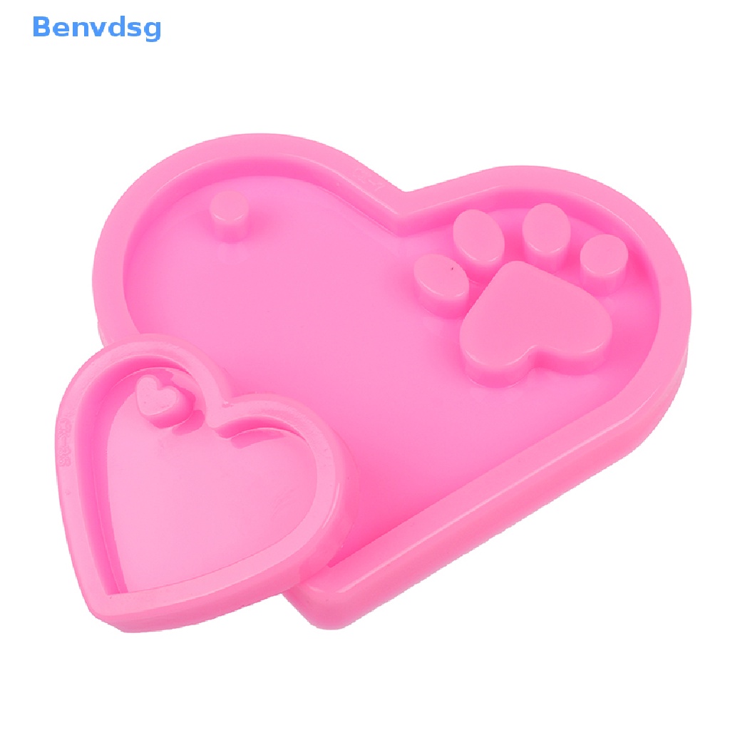 Khuôn silicone Hình Trái Tim Làm Móc Khóa DIY