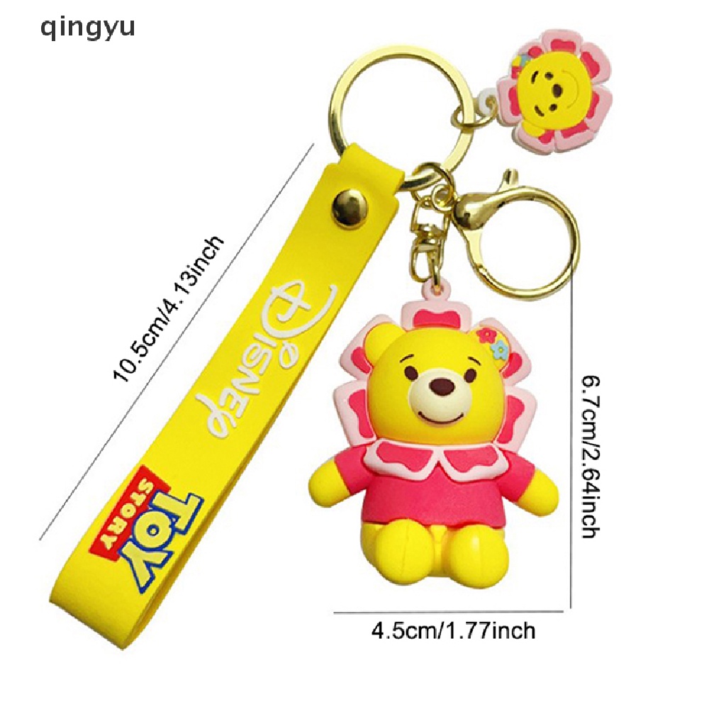 DISNEY Móc Chìa Khóa Họa Tiết Hoạt Hình Winnie The Pooh / Sóc / Hoa Hướng Dương Tinh Tế