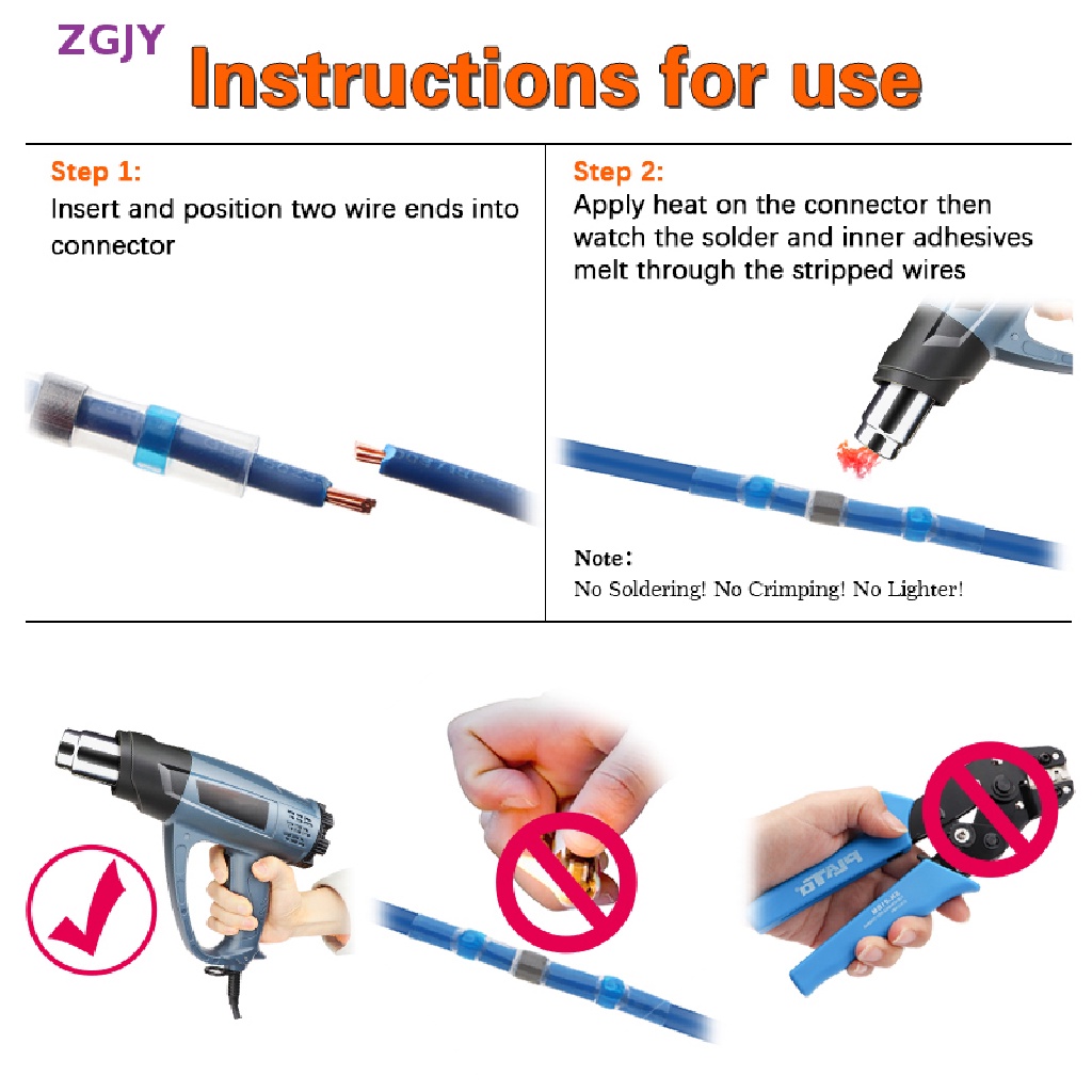 Set 50 Đầu Nối Dây Co Nhiệt AWG26-10 Mới