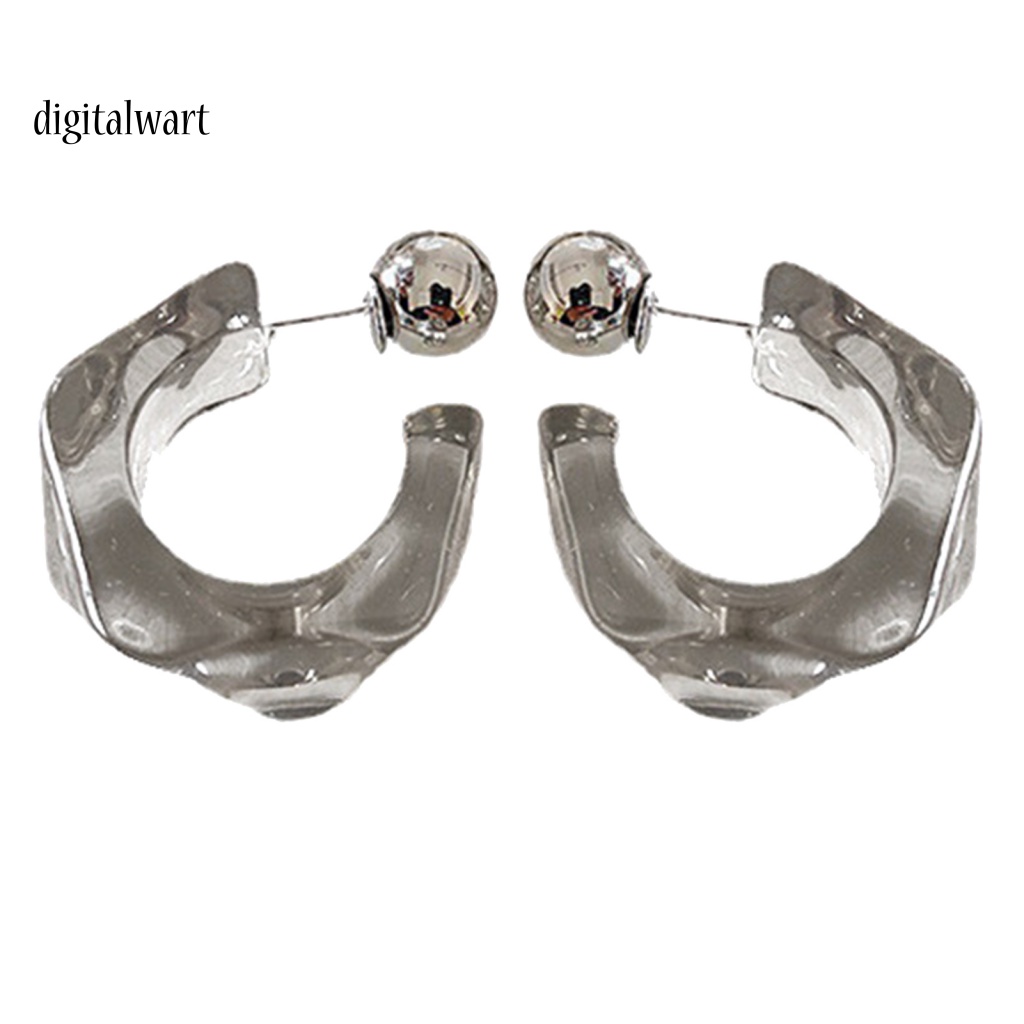 Kỹ Thuật Số| 1 Đôi Bông Tai Hình Chữ C Không Phai Màu Chống Mồ Hôi Và Không Gây Dị Ứng Cho Nữ