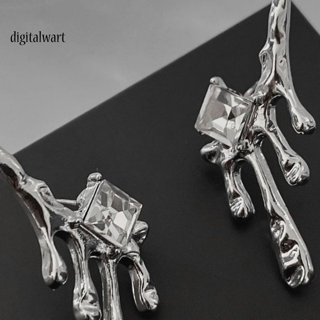 Kỹ Thuật Số| 1 Đôi Bông Tai Đính Đá Zircon Hình Giọt Nước Thời Trang Dành Cho Nữ