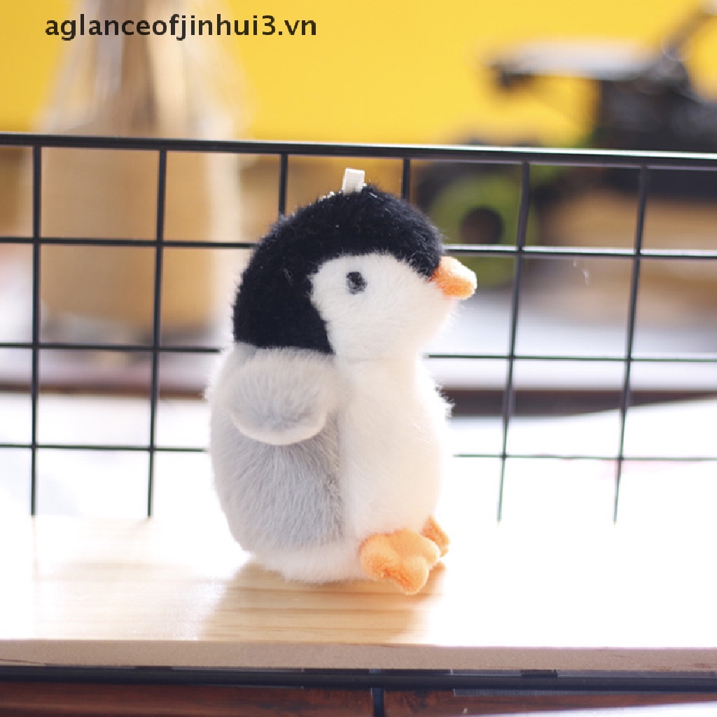 Móc Khóa Hình Chim Cánh Cụt 3D Nhồi Bông Mềm Mại Đáng Yêu
