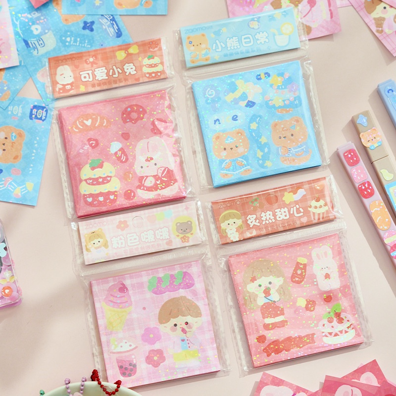 Miếng Dán Trang Trí Sổ Tay Họa Tiết Hoạt Hình Dễ Thương Cho Bé Gái
