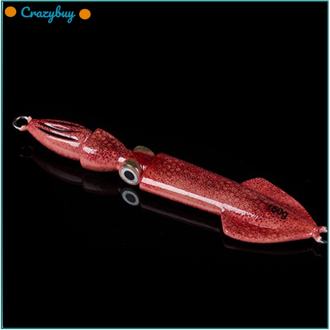 Cr Mồi Câu Cá Giả Hình Con Mực 3d Phát Quang 150g