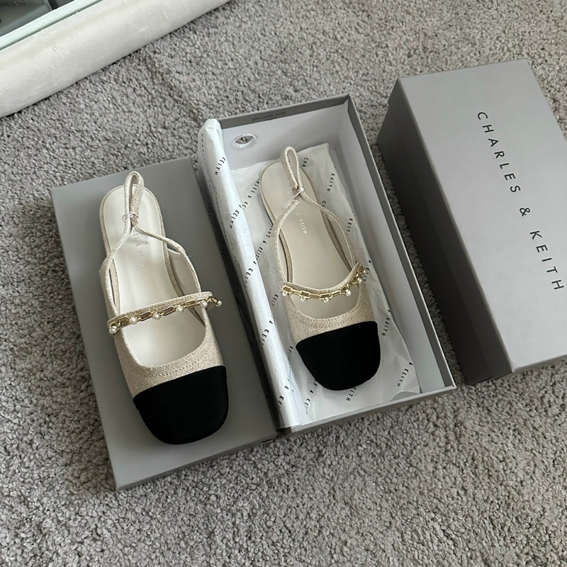 Giày búp bê charles & keith hàng tuồn full box GD0010