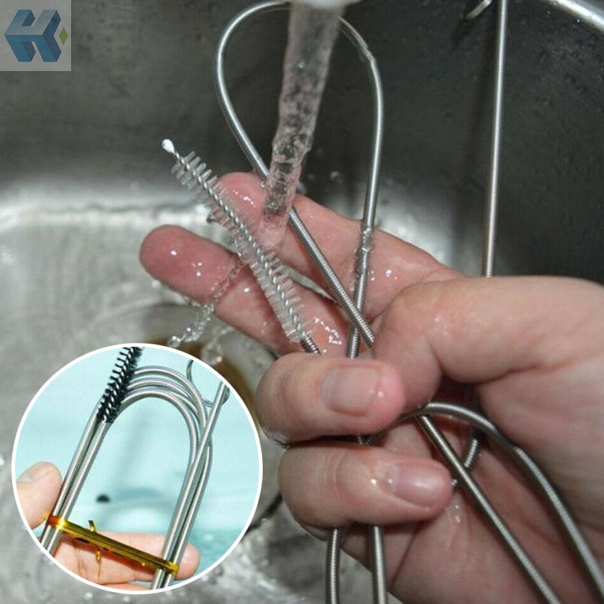 Dụng Cụ Thông Cống Thoát Nước Tủ Lạnh Hiệu Quả &amp;amp; Bộ Vệ Sinh Bộ Phận: Pvc &amp;amp; Cọ Nylon + Thép Không Gỉ Dài 96cm / 37,79Inch