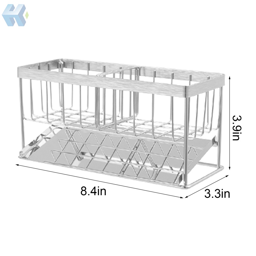 Giá Đỡ Đựng Mút Rửa Chén Bằng Thép Không Gỉ Có Thể Điều Chỉnh Cho Bồn Rửa Nhà