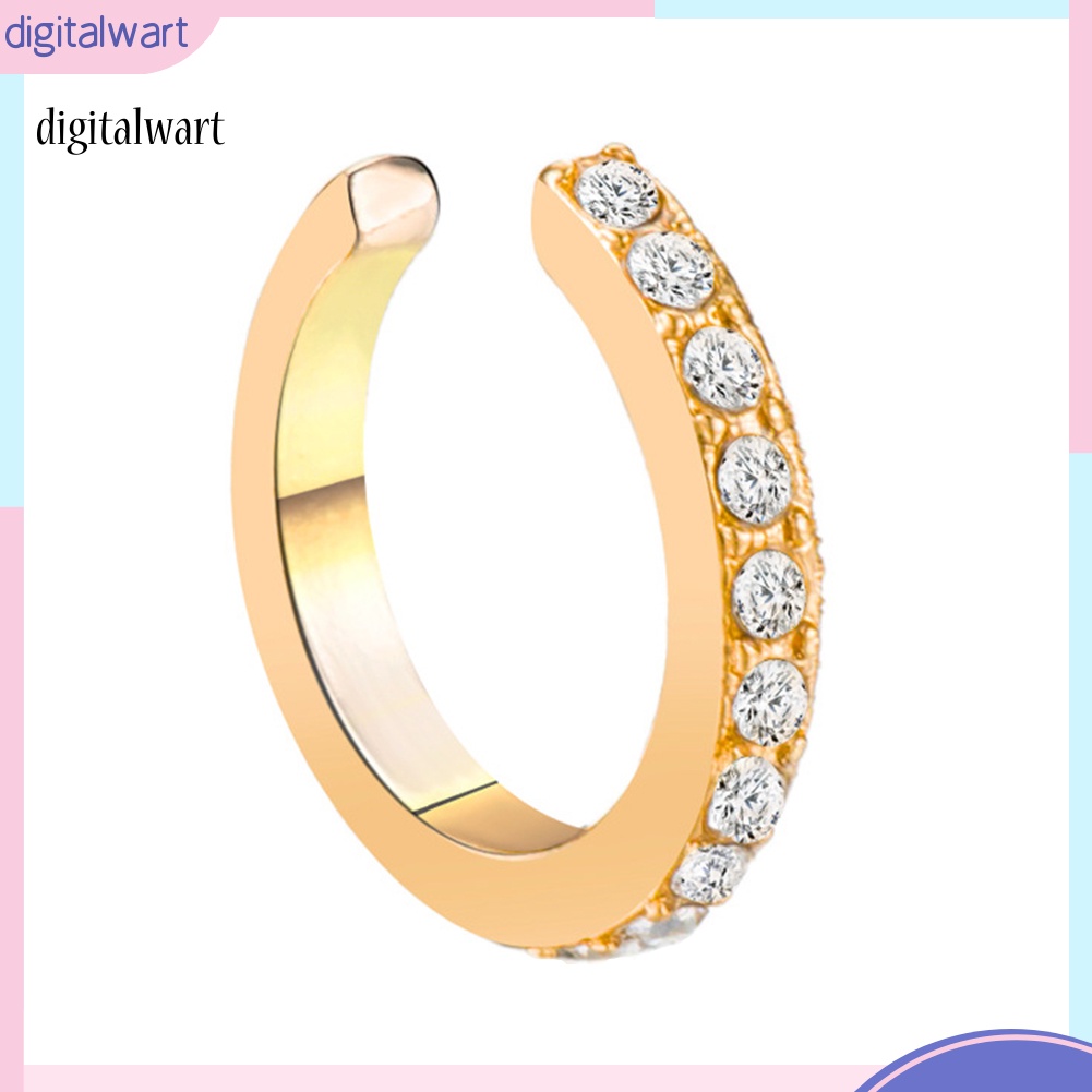 Kỹ Thuật Số| 1 Khuyên Kẹp Vành Tai Chữ U Đính Đá Thời Trang