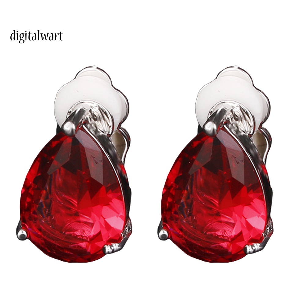 Kỹ Thuật Số| Hoa Tai Đính Đá Hình Giọt Nước Thời Trang Cho Nữ