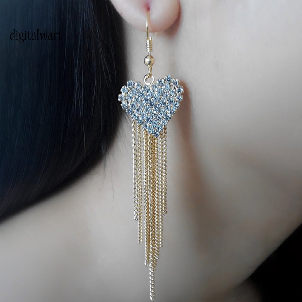 Kỹ Thuật Số| 1 Đôi Bông Tai Xỏ Lỗ Hình Trái Tim Bằng Hợp Kim Trang Trí Hàng Ngày