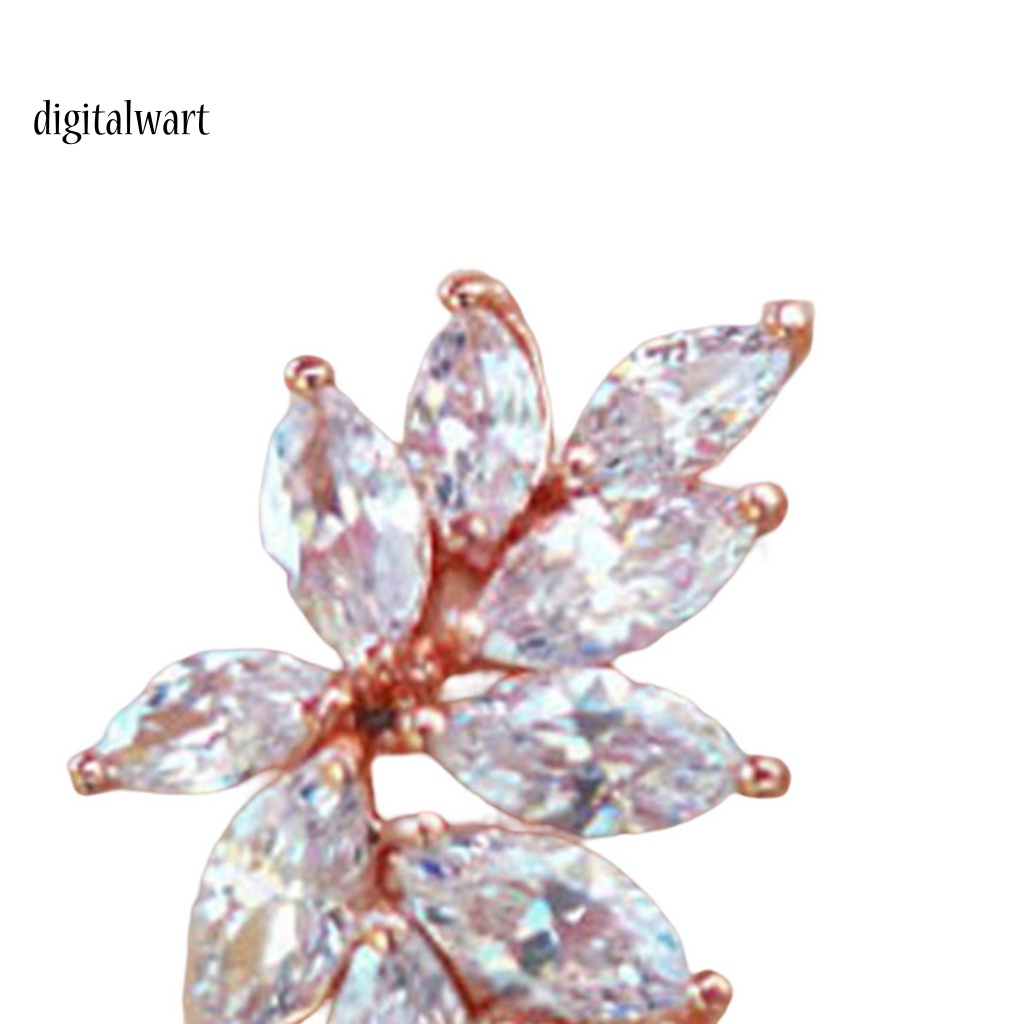 Kỹ Thuật Số| 1 Đôi Bông Tai Hình Chiếc Lá Lấp Lánh Chống Dị Ứng