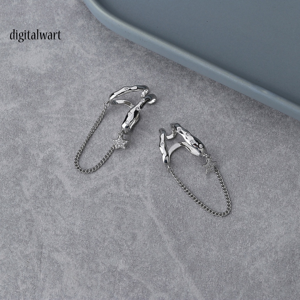 Kỹ Thuật Số| 1 Khuyên Tai Dạng Kẹp Dây Xích Dạng Hở Trơn Màu Bằng Đồng Không Gỉ