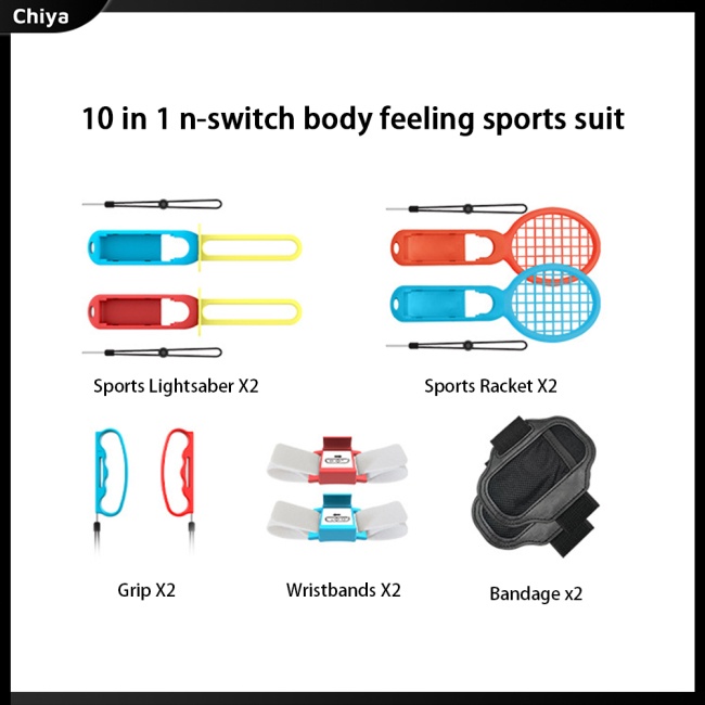 Bộ Phụ Kiện Dây Đeo Cổ Tay / Chân 10 Trong 1 Hỗ Trợ Chơi Game Thể Thao