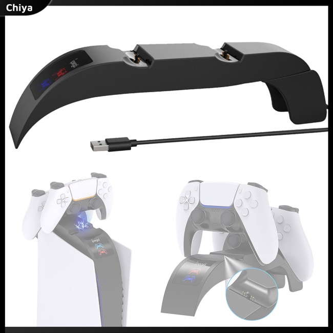 Bộ Sạc Nhanh Cho Tay Cầm Chơi Game Ps5 Có Đèn Led Hiển Thị