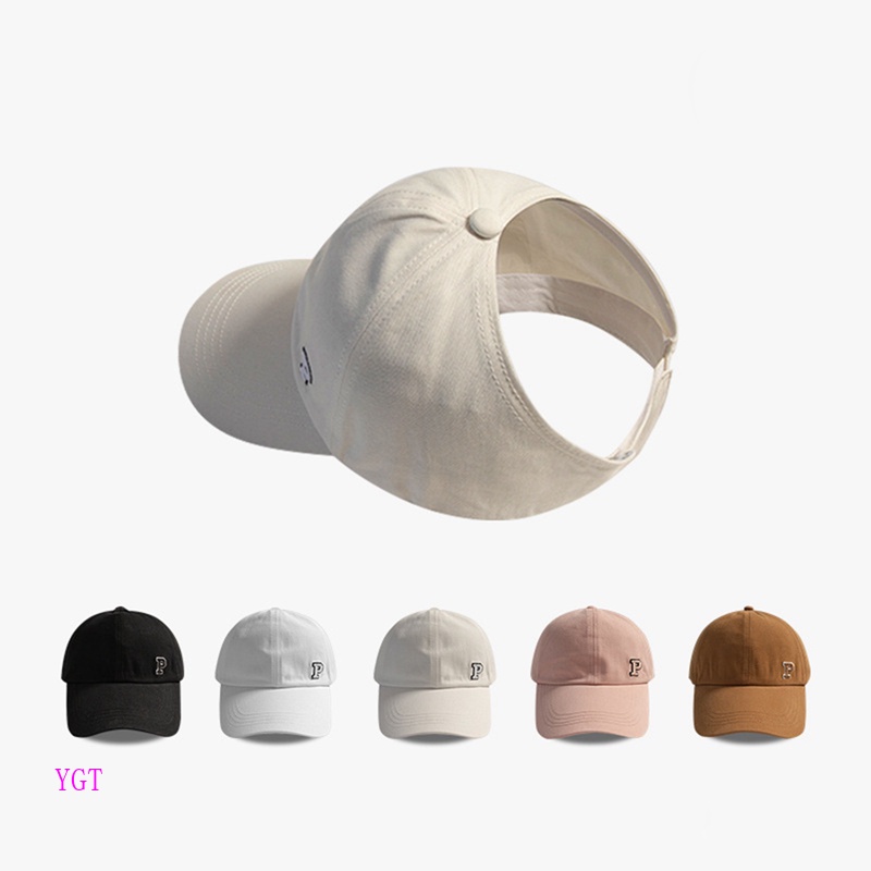 Ygt Mũ Lưỡi Trai Hở Chóp Che Nắng Màu Trơn Phong Cách Thể Thao Thời Trang Cho Nữ
