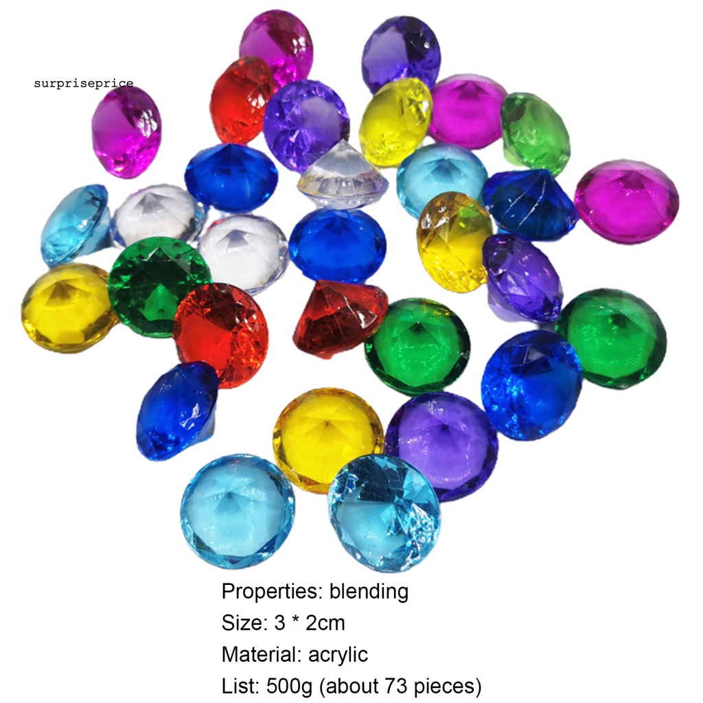 Túi 500g Hạt Kim Cương Giả Bằng Acrylic Dùng Làm Trang Sức