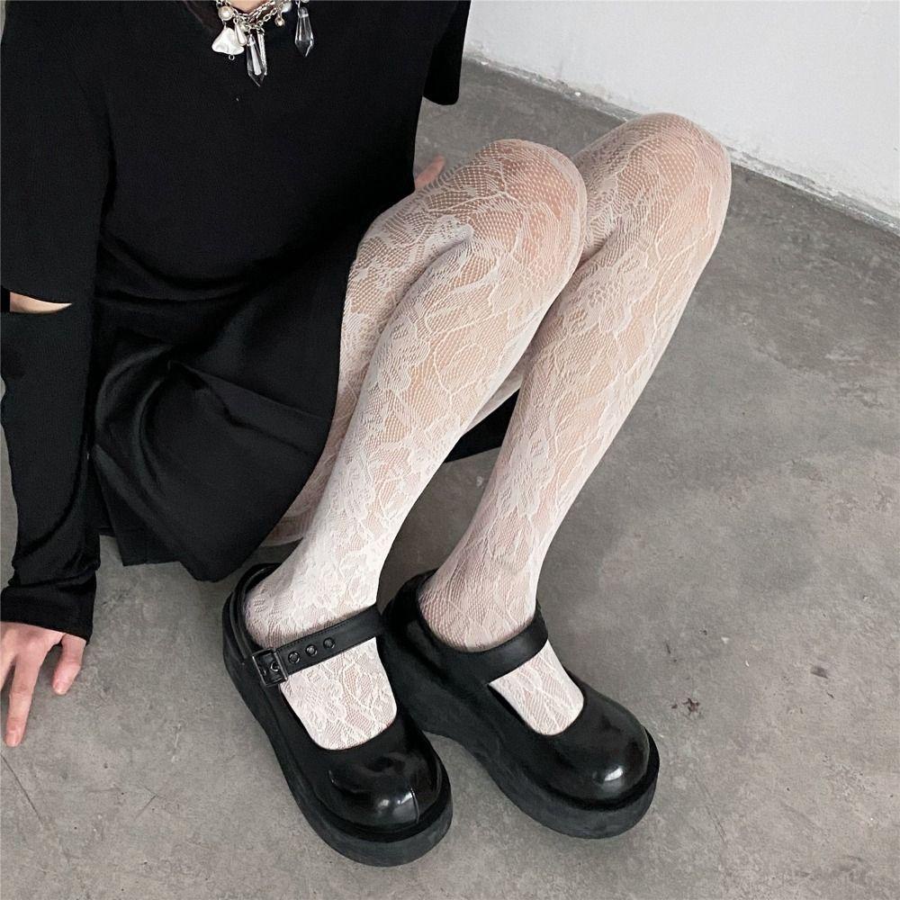 Quần Tất Lưới Mỏng Co Giãn Trong Suốt 26 Eddie Phong Cách Harajuku Dễ Thương Cho Nữ