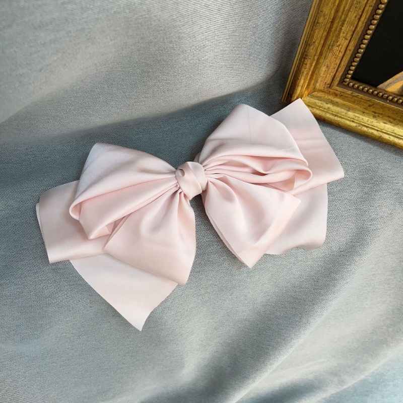 Kẹp Tóc Nơ Satin Nhiều Lớp Sang Trọng Nhập Khẩu Từ Hàn Quốc