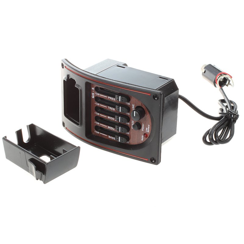 Đàn Guitar Acoustic Preamp 5 băng tần EQ Tuner Piezo Pickup