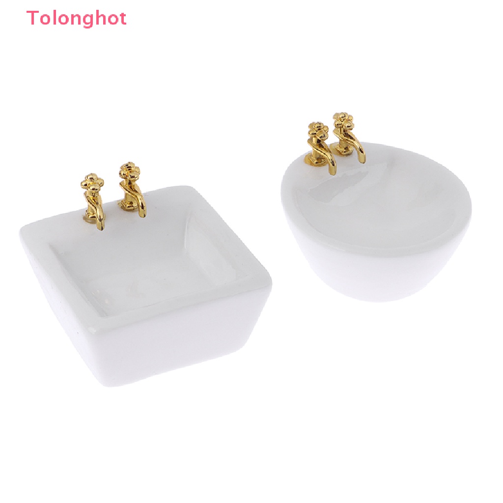 Chậu Rửa Bằng Gốm Mini Tỉ Lệ 1: 12 Trang Trí Nhà Búp Bê