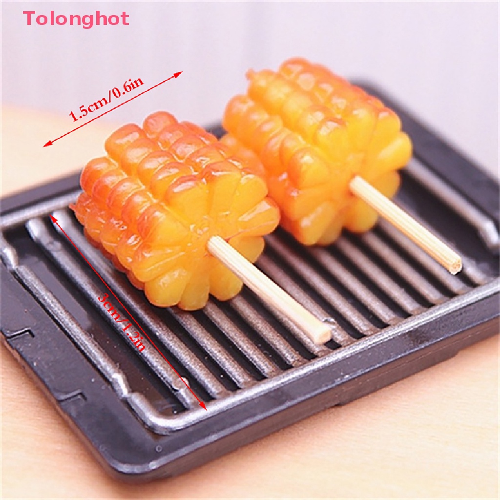 Set 2 Xiên Bắp Đồ Nướng BBQ Trang Trí Nhà Búp Bê Tỉ Lệ 1: 6