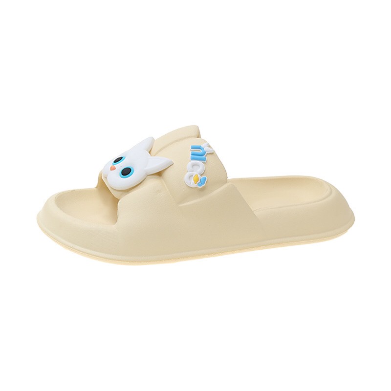 Dép bánh mì quai ngang gắn sticker mèo  dễ thương siêu mềm  MSP2601+10-2 TRANGBIHUE