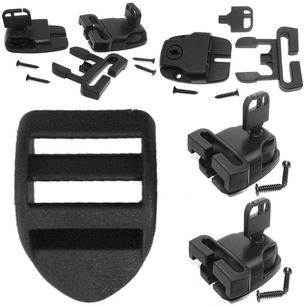 Set 5 Khóa Vòng Tay Paracord Bằng Nhựa Màu Đen Tháo Gỡ Nhanh Chất Lượng Cao