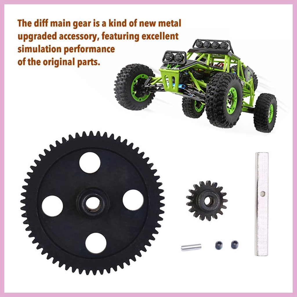 Bộ Bánh Răng Giảm Tốc 64T Bằng Kim Loại WLtoys 12428 12423 1 / 12 shinvn Cho Xe Tải Điều Khiển Từ Xa 0015