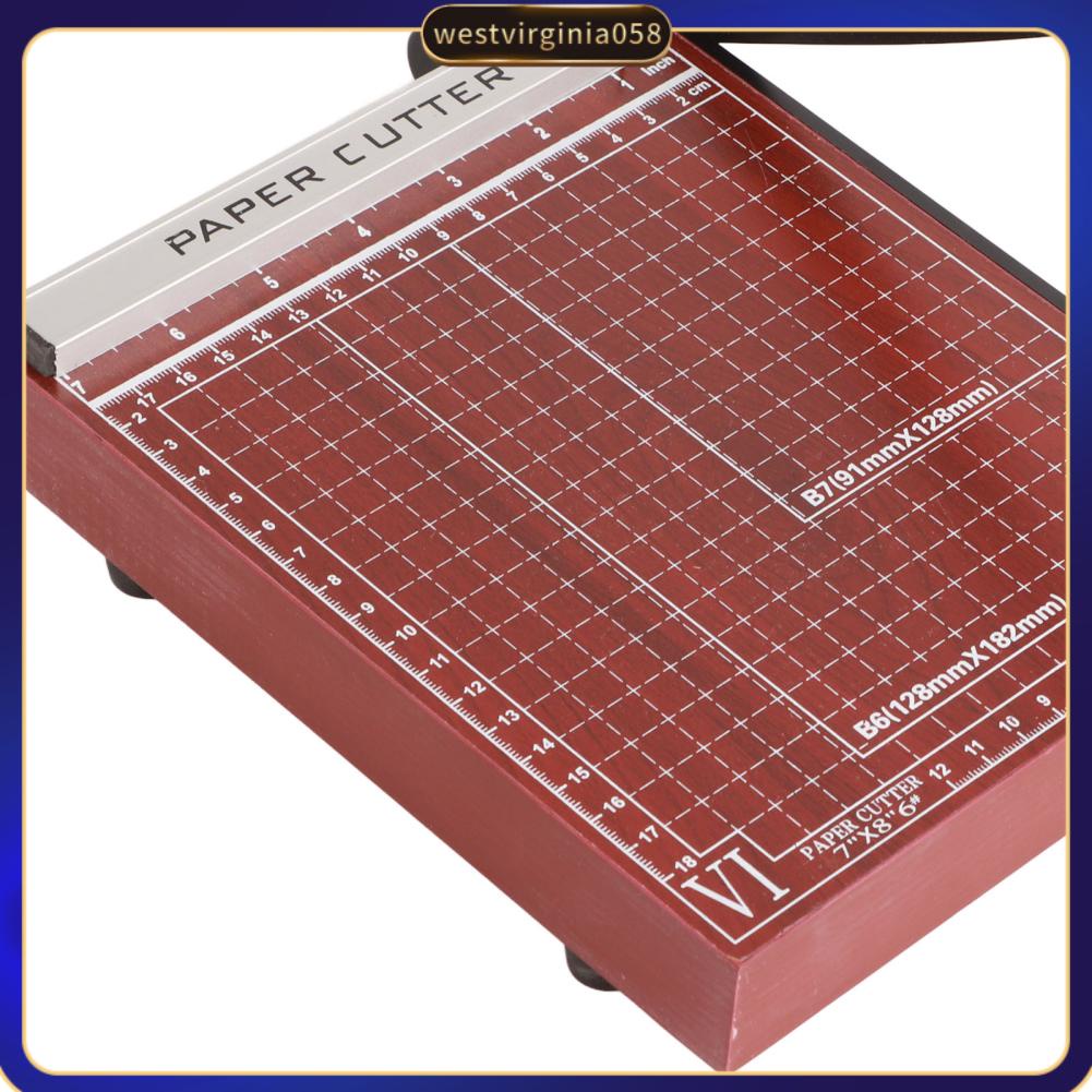Westvirginia058 Máy cắt giấy thủ công Tông đơ A5 sạch chính xác với thước định vị tay cầm vòng cung cho văn phòng trường học
