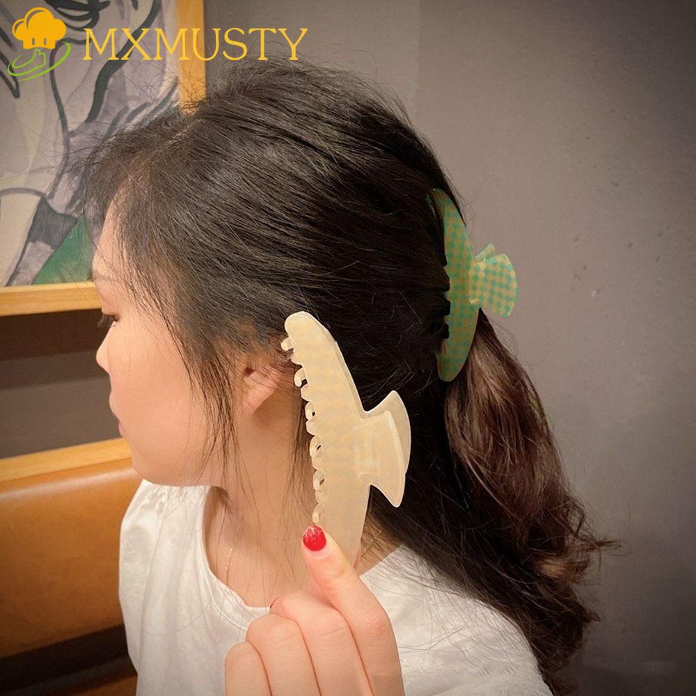 Kẹp Tóc Hình Cá Mập Kẻ Sọc Thời Trang Hàn Quốc Dành Cho Nữ