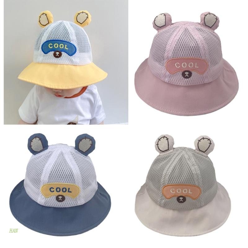 Nón Tai Bèo Phối Lưới Thoáng Khí Thời Trang Đi Biển Mùa Hè 2023 Cho Bé Sơ Sinh