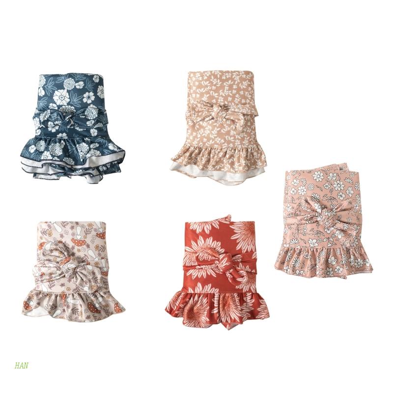 Khăn Quấn Bé Sơ Sinh Kèm Băng Đô Xinh Xắn