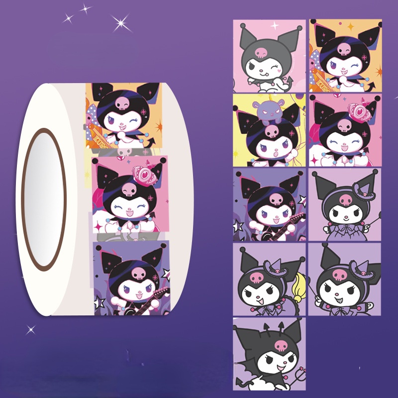 Cuộn 200 Miếng Dán Hình Sanrio Dễ Thương Dùng Làm Quà Tặng Cho Bé
