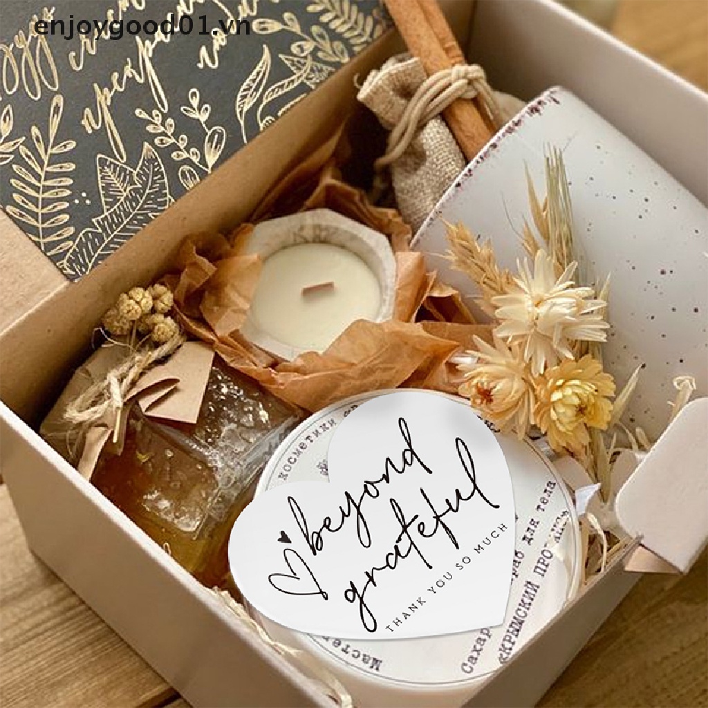 Set 30 Tấm Thẻ Trang Trí Hình Trái Tim Chữ Thank You Màu Hồng